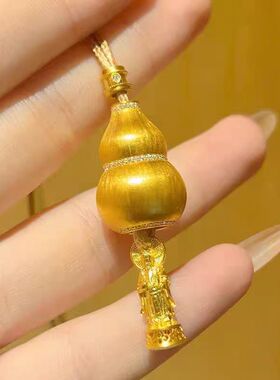 女金包银项链葫芦吊坠