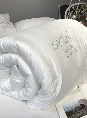 日本GP玻尿酸美容家纺被芯春秋被双人提花被子轻奢风加厚保暖冬被