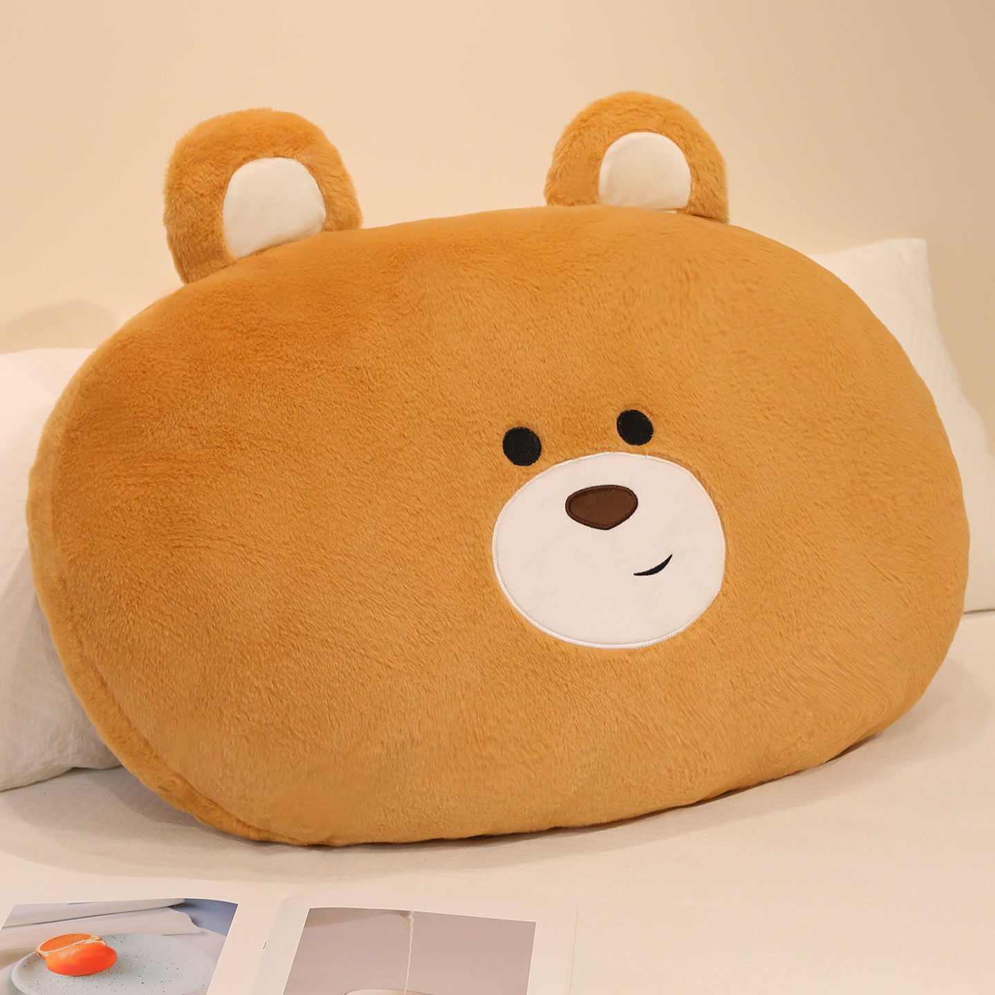 可爱卡通小熊抱枕女生睡觉学生宿舍大靠枕床头靠背垫床上沙发客厅
