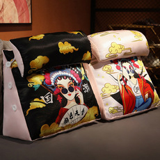 Спинка кровати подушки 国潮夏季冰丝床头靠枕三角枕女生床上靠背垫抱枕靠垫宿舍护腰脚垫