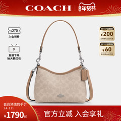 COACH/蔻驰官方 奥莱款女士老花LAUREL迷你流浪包单肩斜挎包CBH15