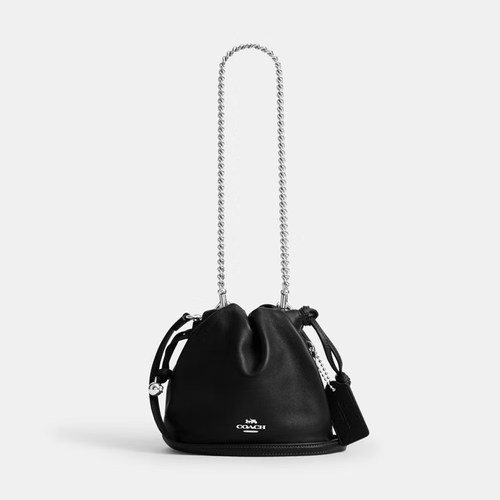 COACH/蔻驰官方 奥莱款Faye女士皮质单肩斜挎手提包水桶包CDB67