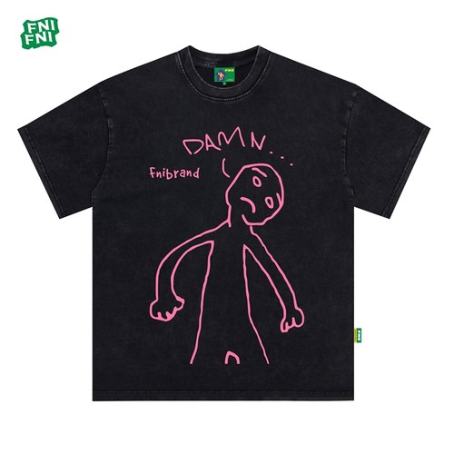 FNI绿标系列DAMN天呐320克纯棉男女同款t恤美式短袖夏新款发泡