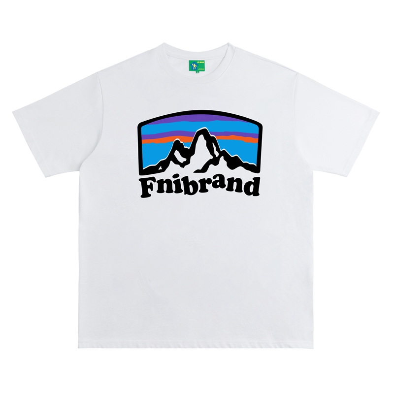 FNI大赖320g雪山峰男女同款t恤美式复古纯棉短袖国潮上衣24新款