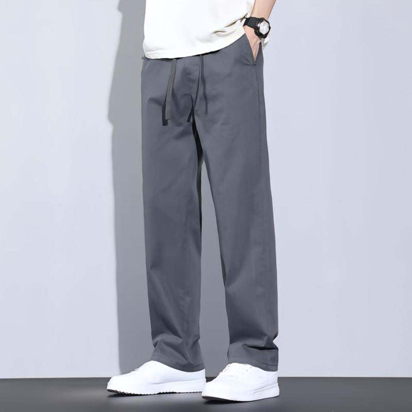 #点击率男裤男宽松直筒休闲裤2026夏季新款透气垂感百搭裤开车a4