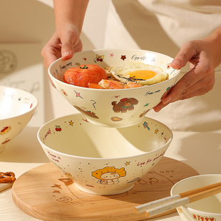 大号陶瓷斗笠碗可微波炉加热 泡面碗汤碗沙拉碗嗦面螺蛳粉碗饭碗