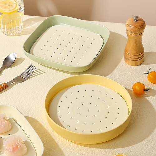 蒸盘饺子盘沥水果盘釉下彩