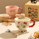 hellokitty陶瓷马克杯可爱三丽鸥水杯子女士个人专用咖啡杯高颜值