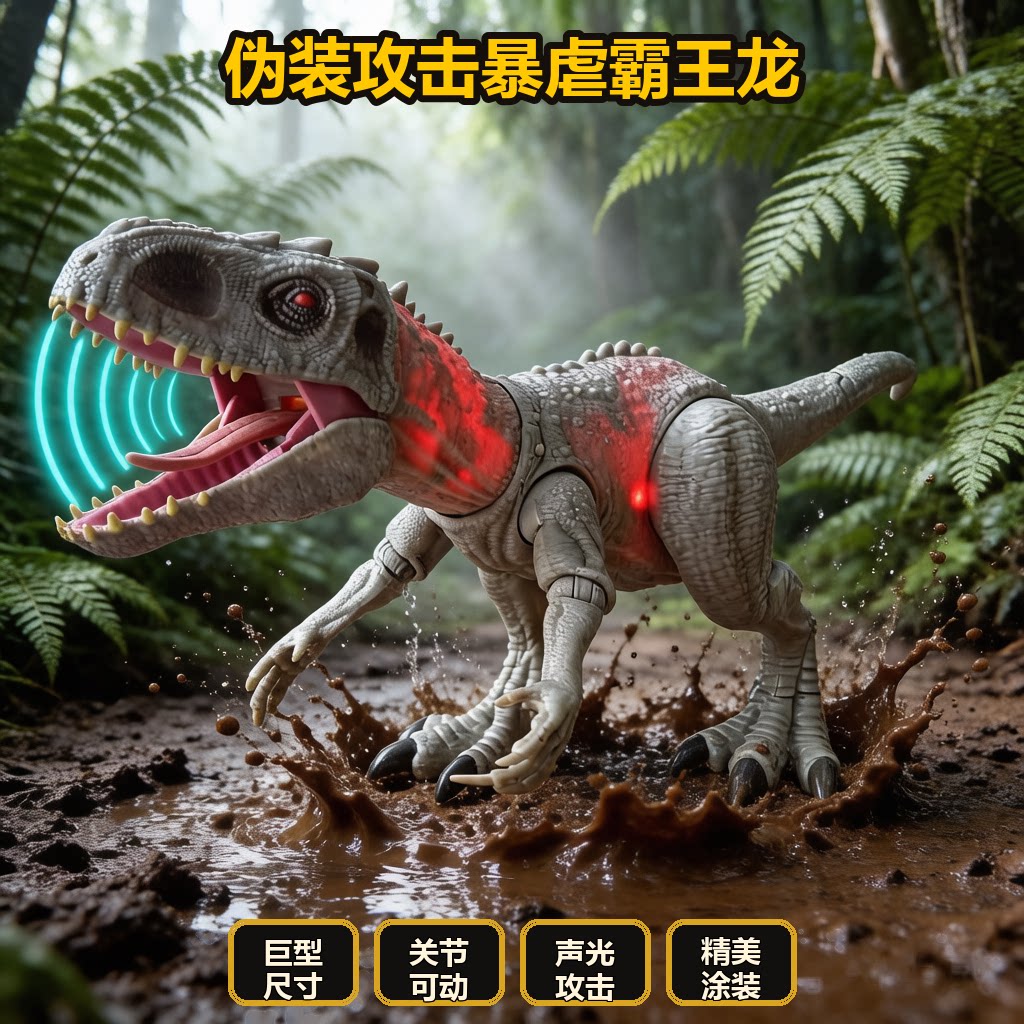 儿童玩具暴虐霸王龙电动仿真恐龙仿真/动物玩偶