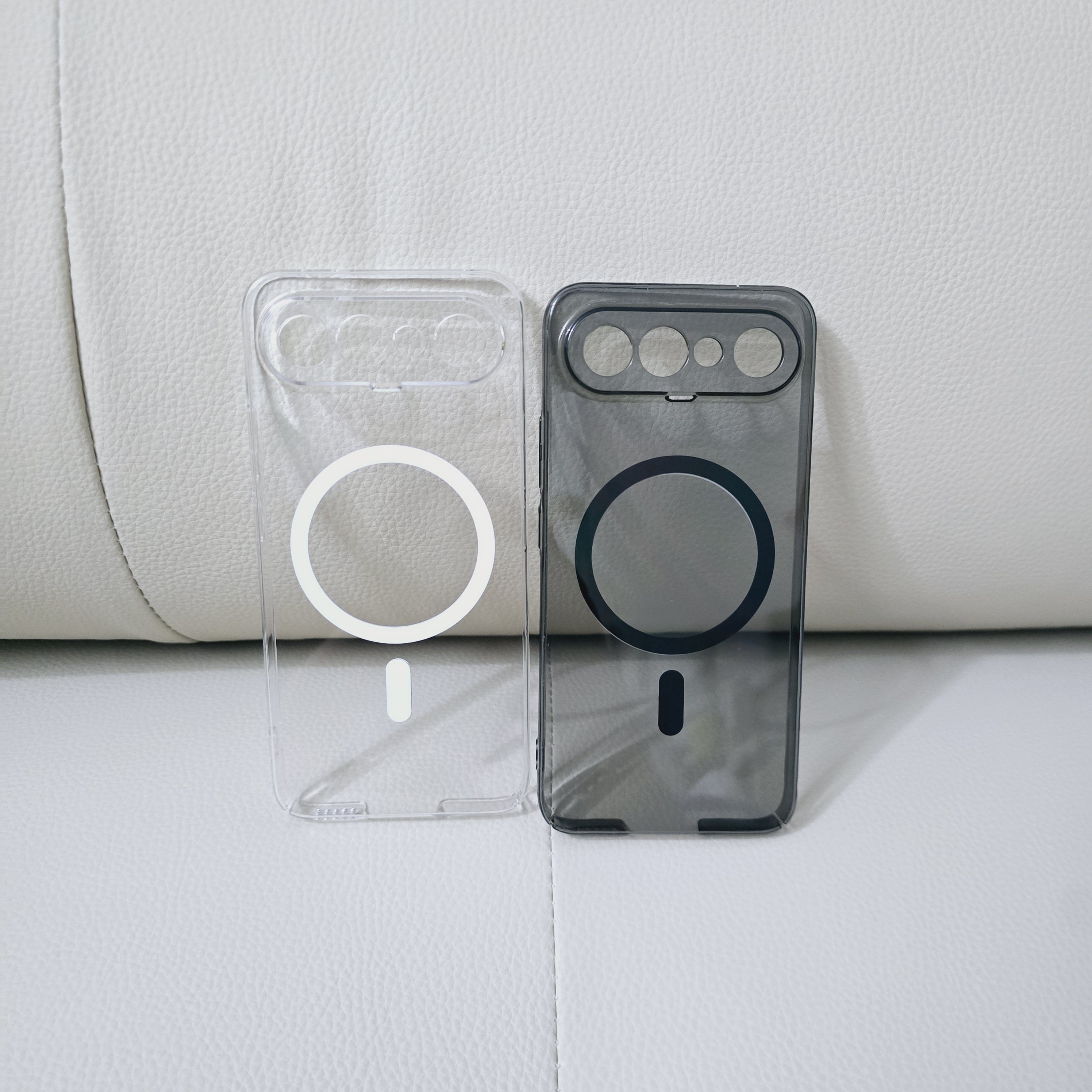 适用于vivo S50 Pro mini水晶硬壳轻薄磁吸半透明黑保护套镜头全包防摔防刮花裸机感简约手机壳