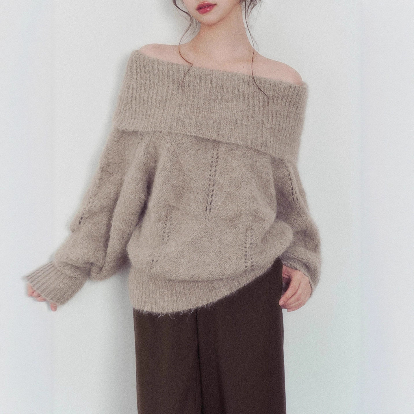 QS秋冬暖栗'氛围感宽松慵