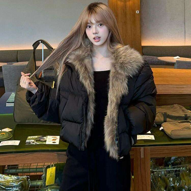 狐狸毛短款羽绒服女冬季新款领宽松加厚小个子韩版皮草面包服外套,女装/女士精品,羽绒服,淘宝优惠券,粉丝福利购,淘宝优惠卷