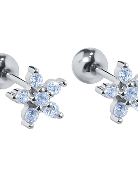 雪花小众耳环高级感轻奢耳钉女