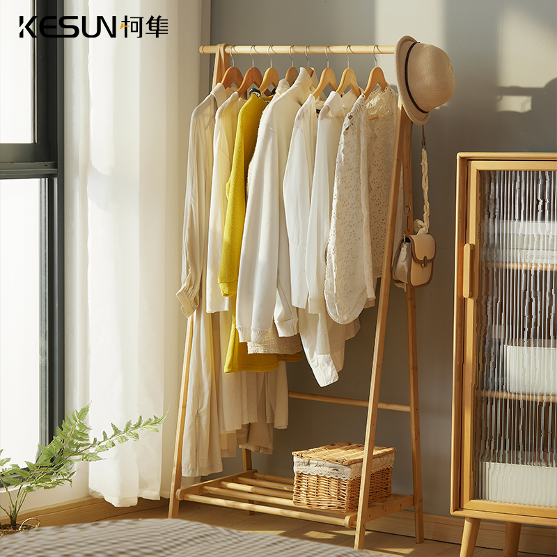 简易衣帽架落地卧室家用挂衣架折叠收纳置物架房间室内晾衣服架子