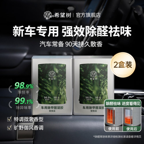 希望树新车除甲醛除异味车内专用汽车除味车用车载空气净化器香薰