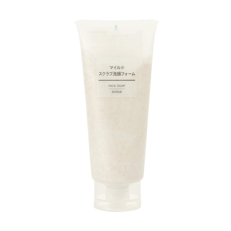 日本代购 MUJI/无印良品洁面乳 护理毛孔 添加了桃核磨砂颗粒200G