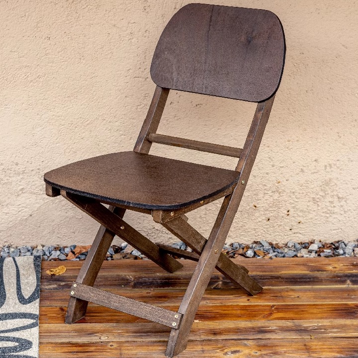 复古实木简约美式网红折叠桌椅