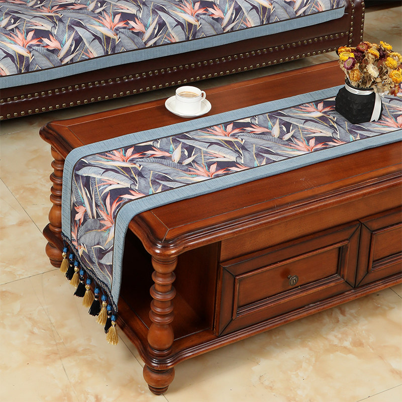 氛围感必备加分神器圣特罗佩平头茶几餐桌适用桌旗密莉娅