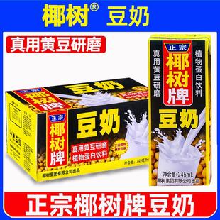 24海南特产椰子汁水植物椰奶果汁饮料整箱 正宗椰树牌豆奶245ml