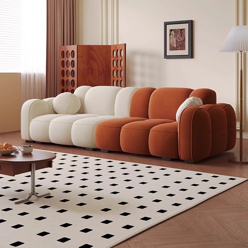 法式覆古饼干 干沙发家用客厅小户型宽大简约直排设计师新款布艺,住宅家具,布艺沙发,淘宝优惠券,粉丝福利购,淘宝优惠卷