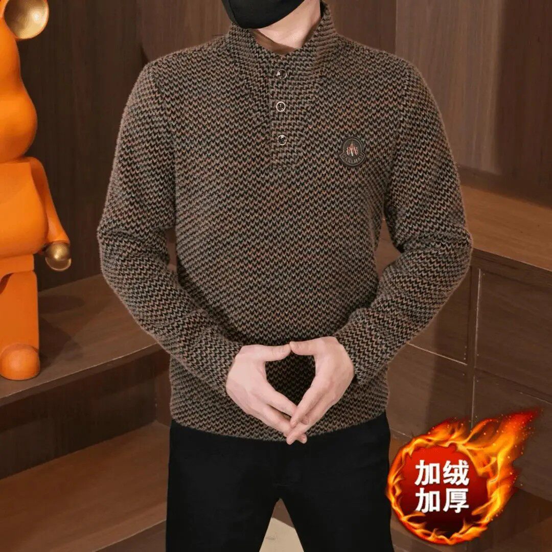 派祥服装店老钱风男士长袖卫衣冬季新款网红帅气休闲青年加绒加a3
