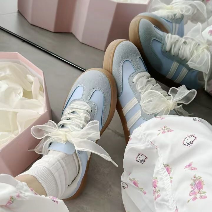 蕾丝网纱欧根配饰丝带鞋