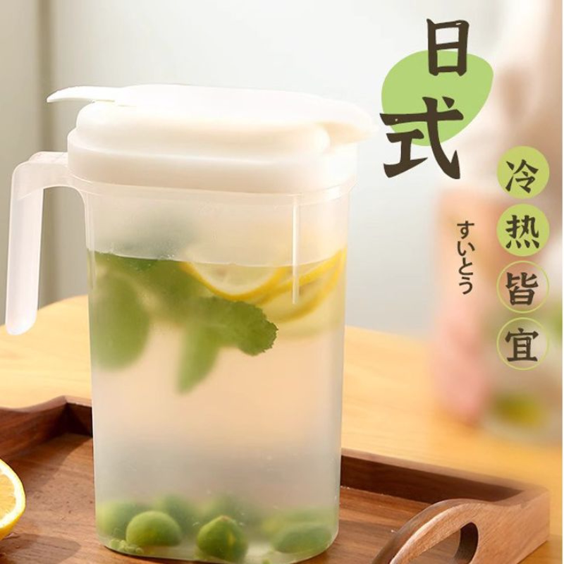 日式塑料冷水壶家用过滤耐高温密封冰箱凉水壶果汁茶壶