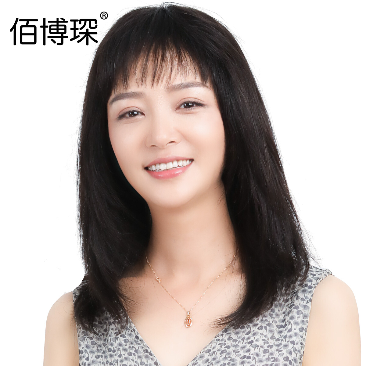 高档手织假发女长发自然中长直发递针旋假发真发全真人发头套头齐