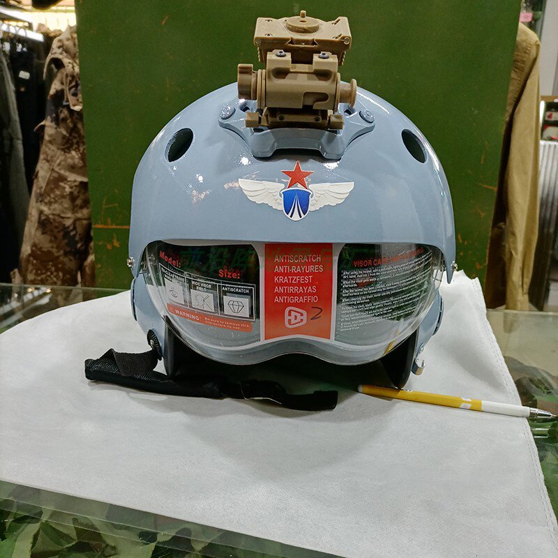高档飞行员头盔摩托电动机车玻璃钢四季骑行头盔全新军迷个性双镜