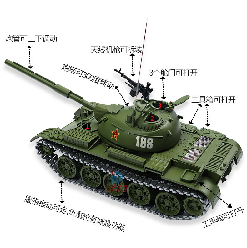 高档全金属59式主战坦克模型t59仿真军事合金模型z-99式主战坦克