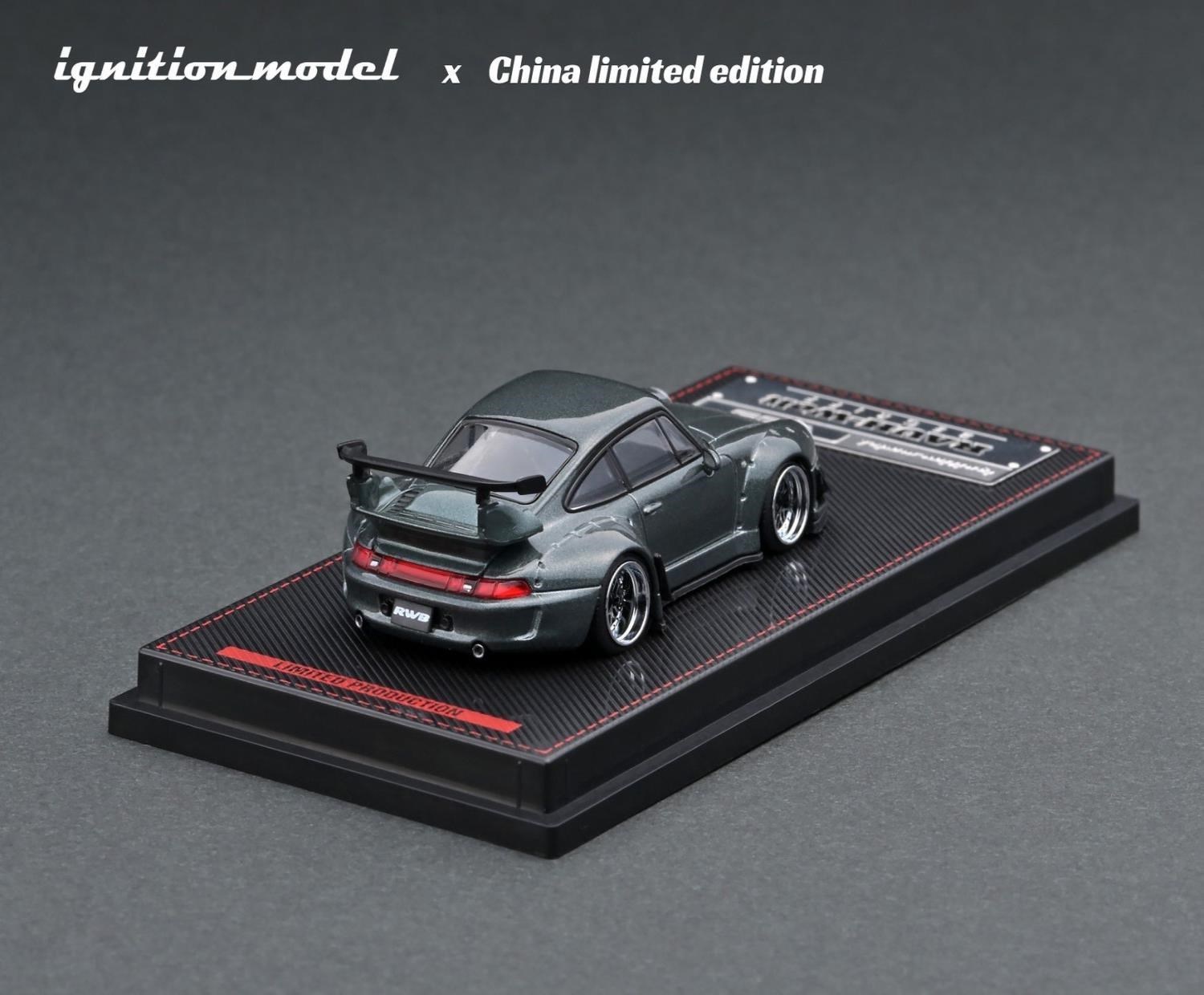 高档高档IG 1:64 RWB 993金属灰合金汽车模型收藏品摆件德系宽体