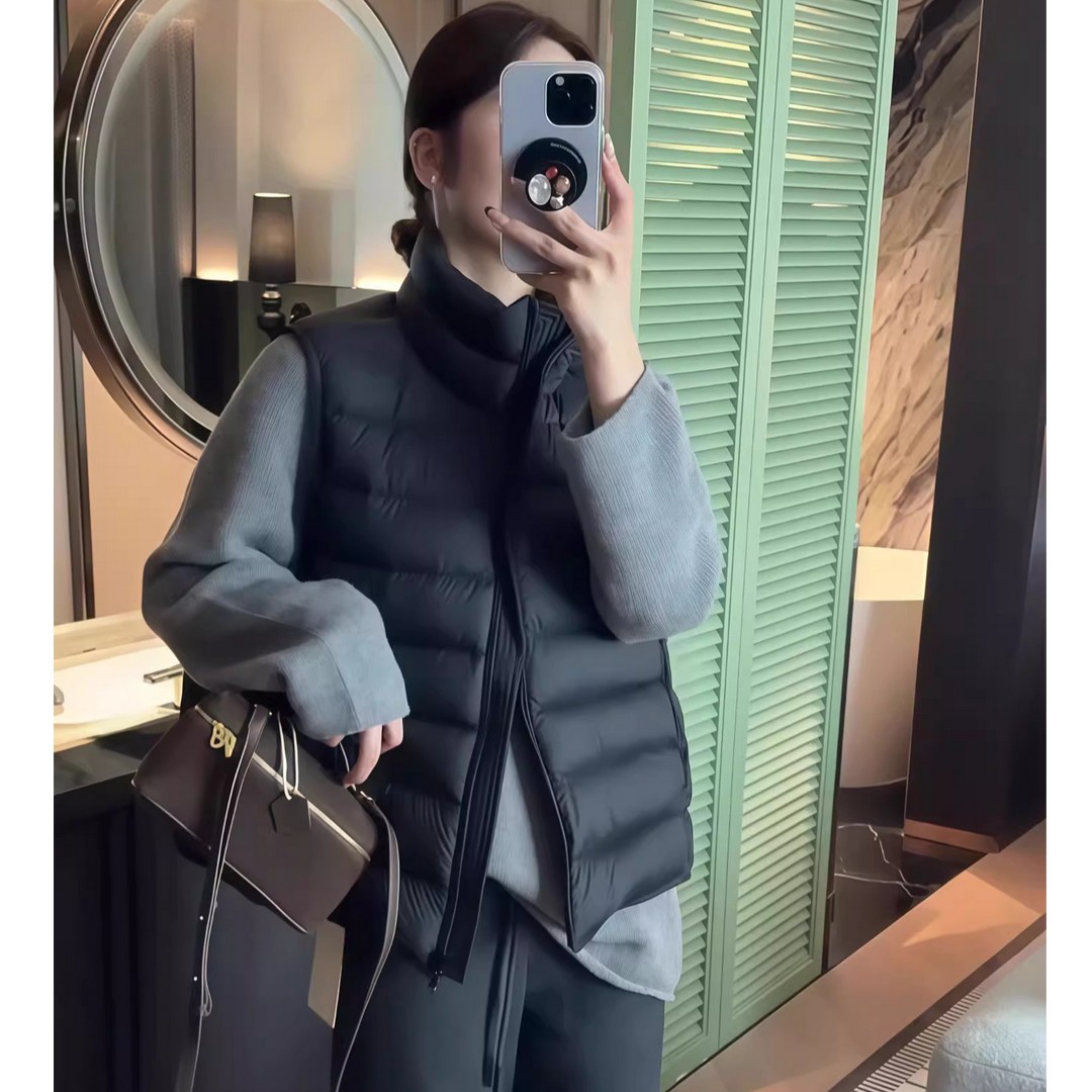 短款立领羽绒马甲女2025秋冬新款
