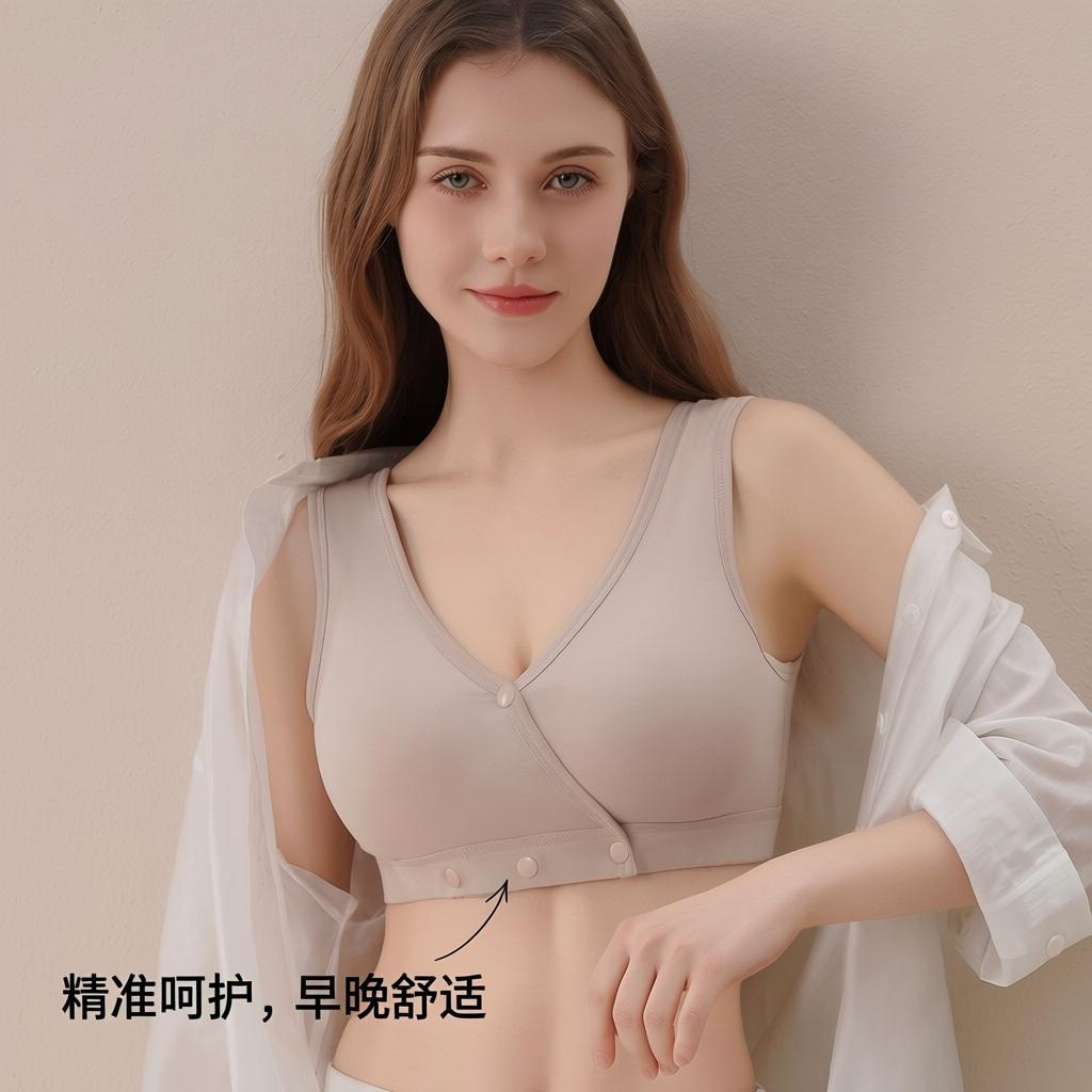 三扣可调哺乳内衣产后喂
