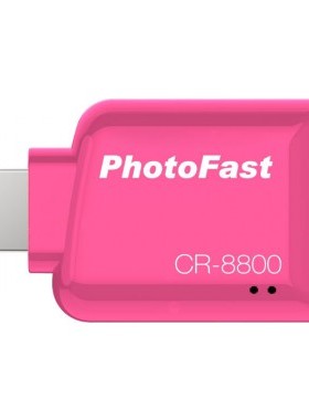 PhotoFast 蘋果專用 micro SD 讀卡機 CR-8800 粉紅