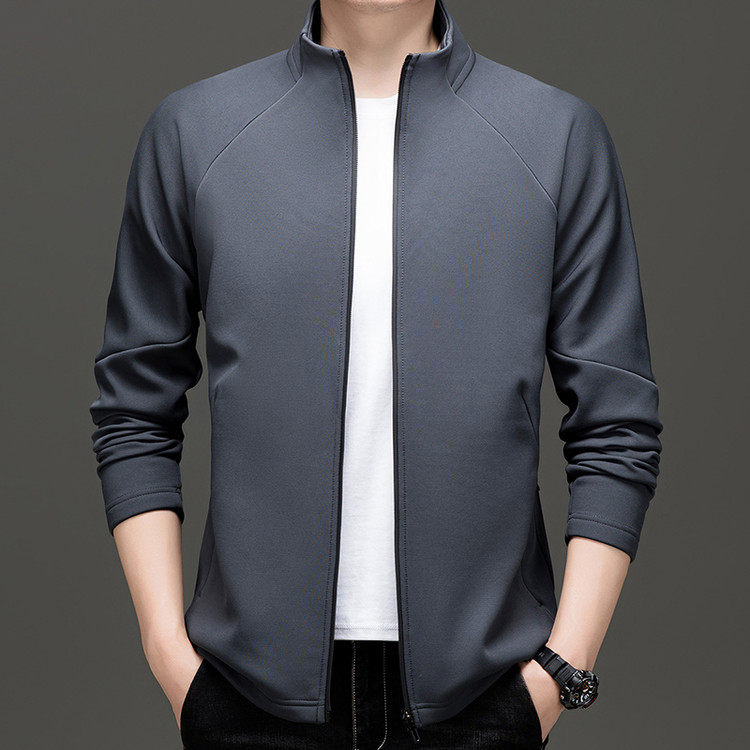 2026春秋季休闲夹克男士立领薄款外套潮流韩版男装修身茄克衫上衣