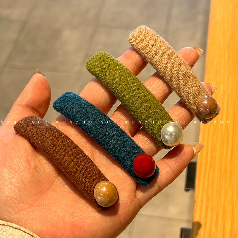 韩国撞色发夹2025新款高端发饰