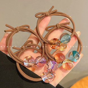 简约高马尾头绳发圈女高级感丸子头扎头发皮筋高弹力耐用头饰发绳