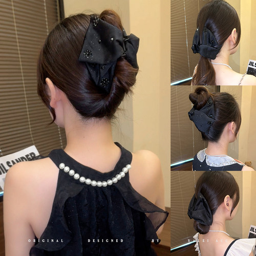 法式赫本风抓夹时尚气质