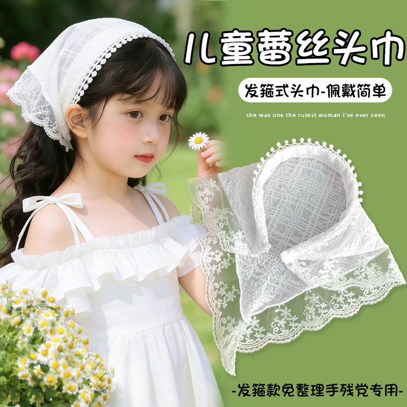 夏季度假拍照头巾三角巾图片