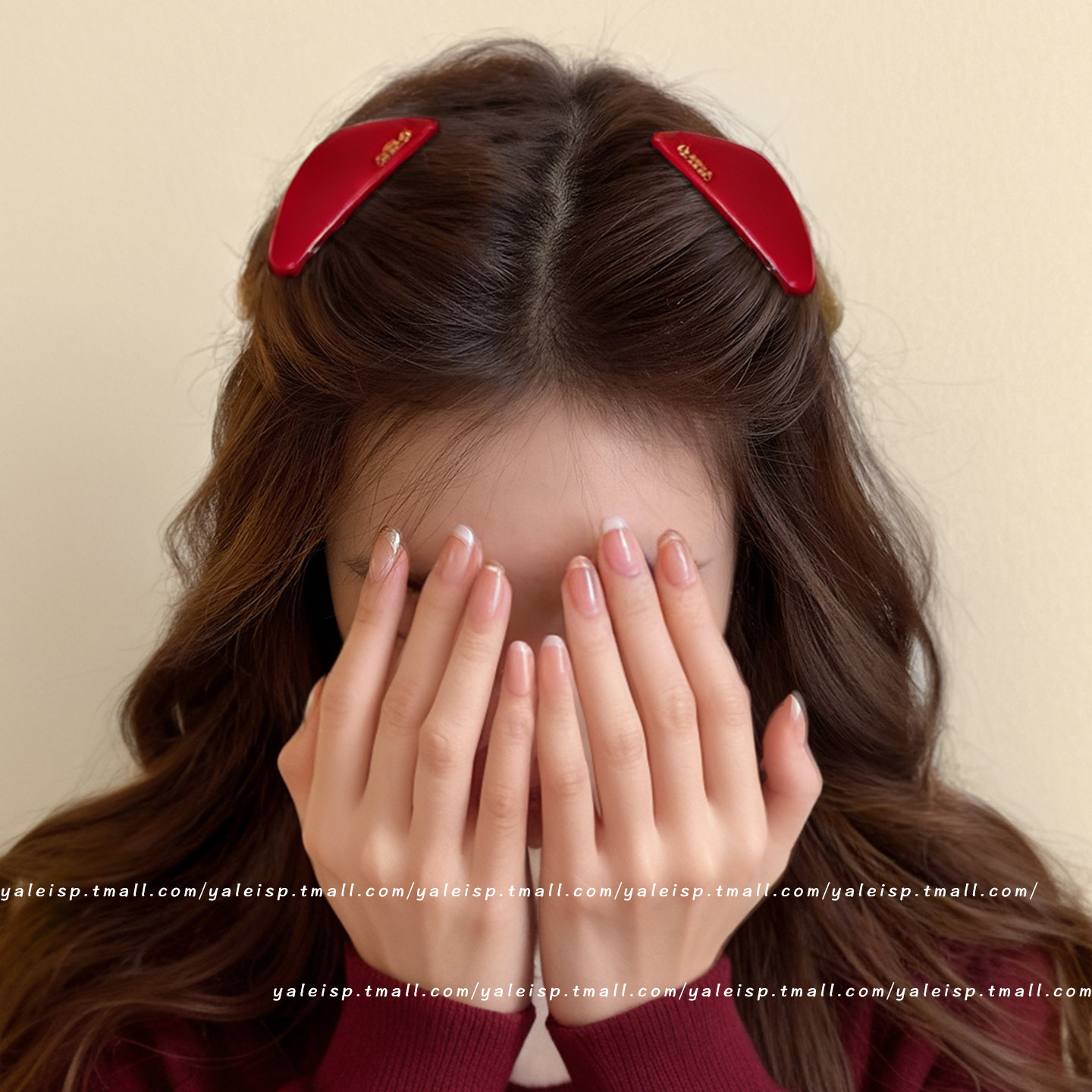 红色小号倒插梳发夹边夹侧边刘海夹碎发夹高颅顶蓬松神器新年发饰,饰品/流行首饰/时尚饰品新,发饰,淘宝优惠券,粉丝福利购,淘宝优惠卷