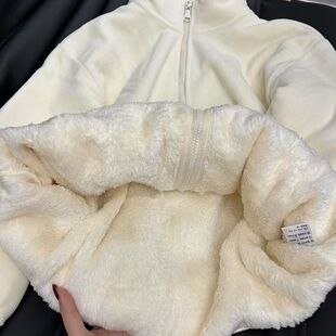 女童内搭摇粒绒巨好看厚外套冬季冲锋衣内胆学生加绒卫衣校服神器