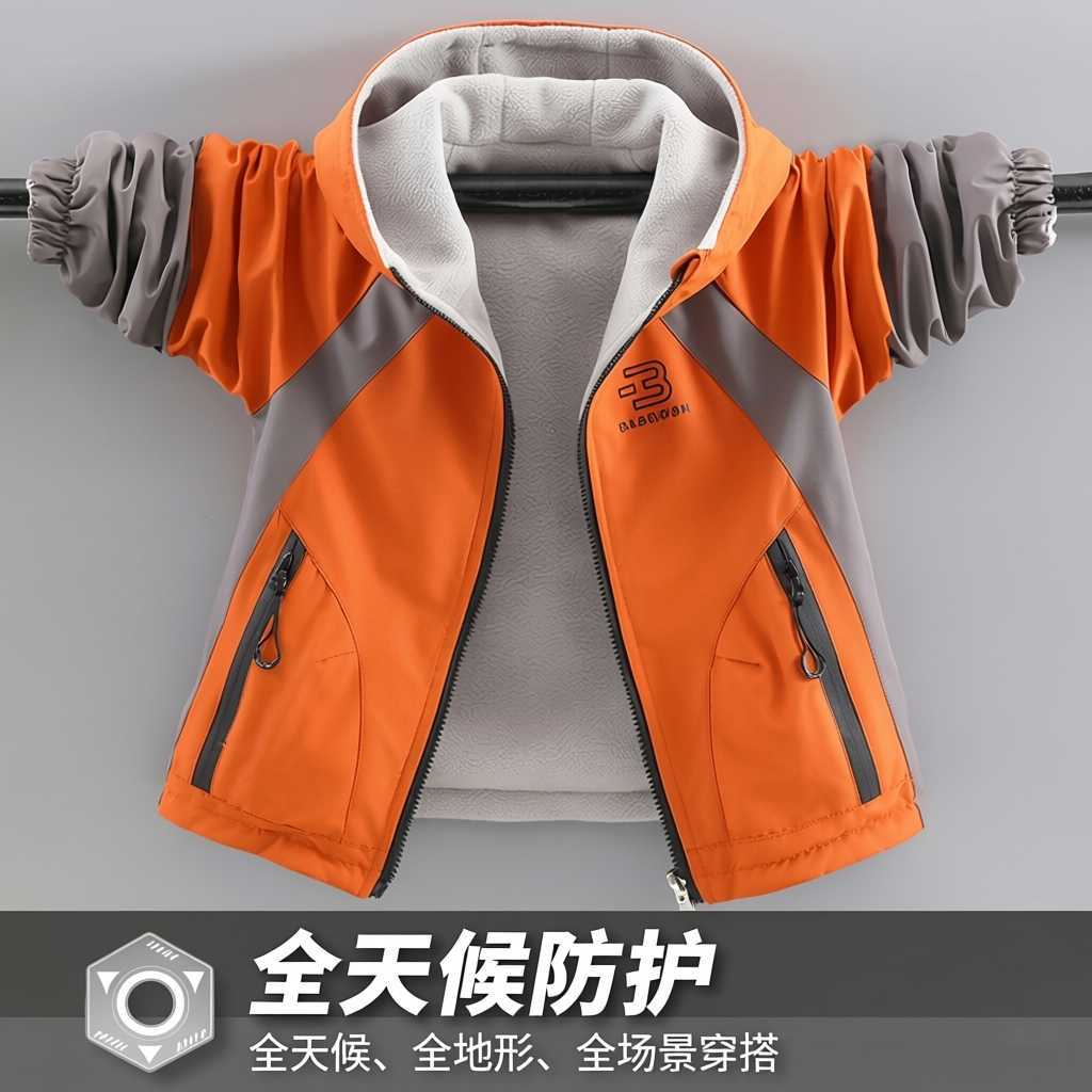 男童双面穿外套2026秋冬