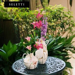 seletti花瓶心脏透明玻璃摆件轻奢插花设计餐桌情人节