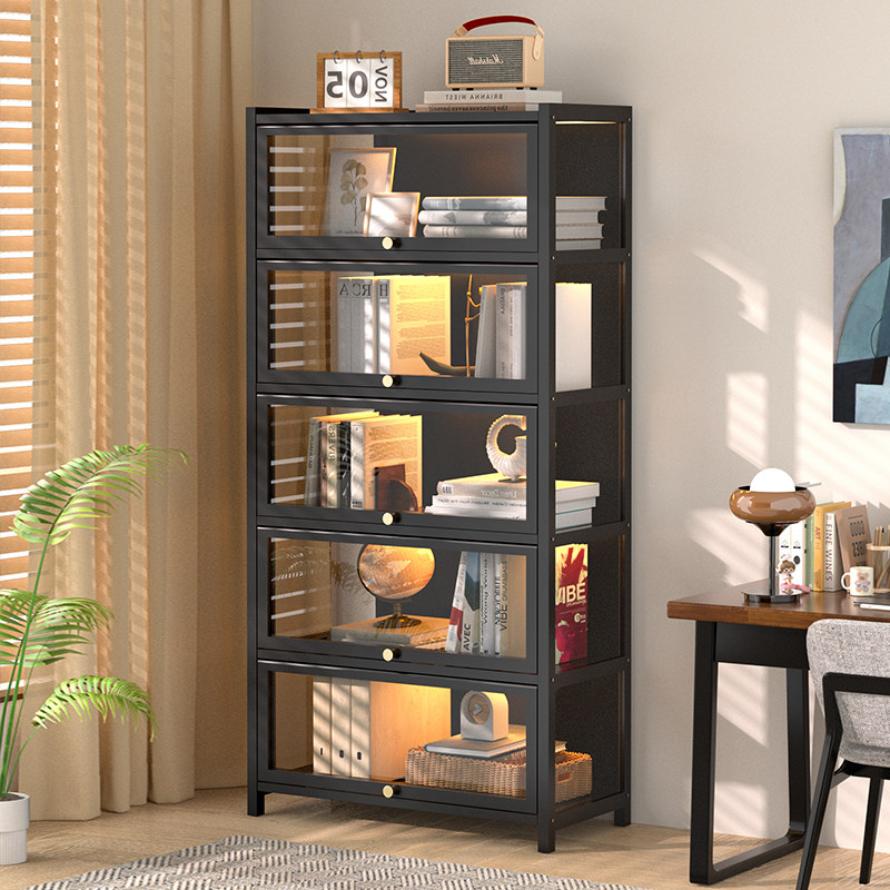 书架置物架落地简易家用书柜带门防尘收纳柜客厅置物柜靠墙收纳柜,住宅家具,书架,淘宝优惠券,粉丝福利购,淘宝优惠卷