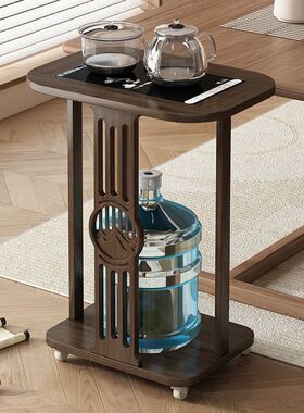 移动茶台小茶桌家用茶水柜阳台茶柜茶几烧水泡茶一体小型沙发边柜