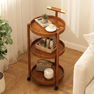 带轮小推车沙发边几小型茶桌棋牌室专用可移动茶几麻将打牌茶水柜