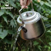 SILVERANT 银蚁纯钛烧水壶轻量户外露营野营便携烧茶壶野外煮水壶