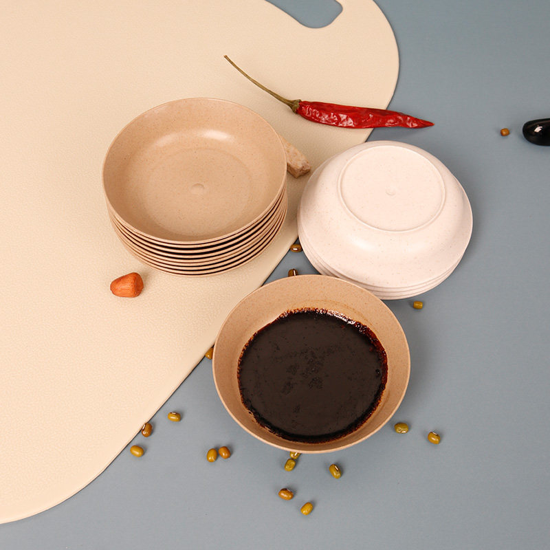 稻壳味碟加厚家用可降解酱料碟一次性调料碟小号凉菜小菜碟酱油碟