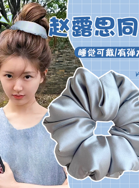 赵露思同款真丝大肠发圈女2026新款高级感头绳发饰枕头kitsch头饰