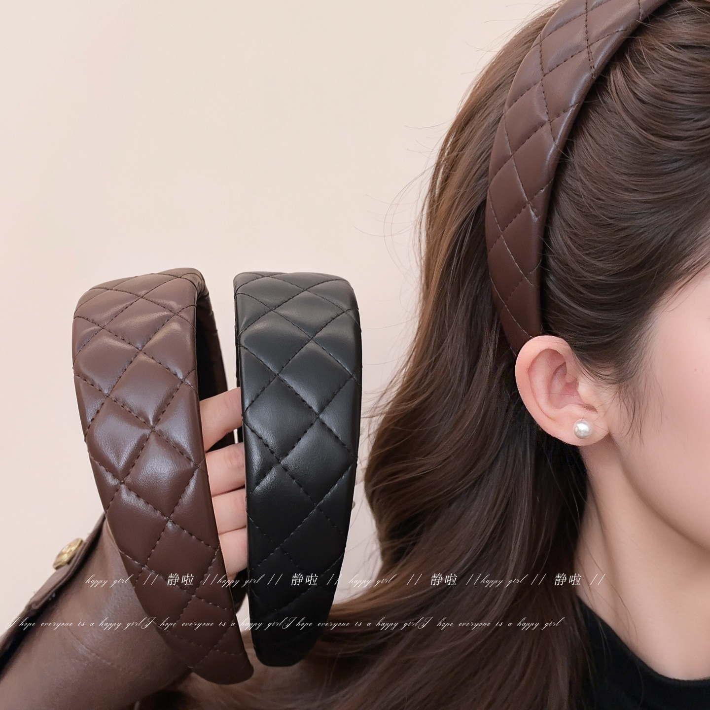 法式复古小香菱格发箍